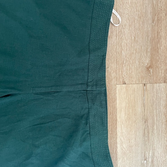 East Emerald Green Wide Leg Linen Blend Trousers Size 16 - Picture 2 of 5